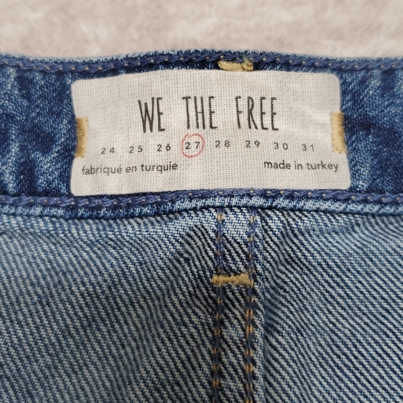 NEW! Free People Destroyed Denim A-Line Mini Skirt Sz. 27 - Picture 4 of 9